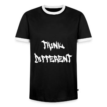 Geld Motivation Profit Gewinn Performance Rendite - Männer Kontrast-T-Shirt - Schwarz/Weiß - Vorne - AI Model Female 172 light (172cm) & AI Model Male 178 light (178cm)