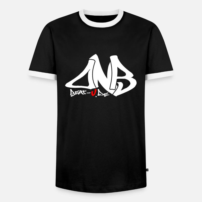 dnb - Männer Kontrast-T-Shirt - Schwarz/Weiß
