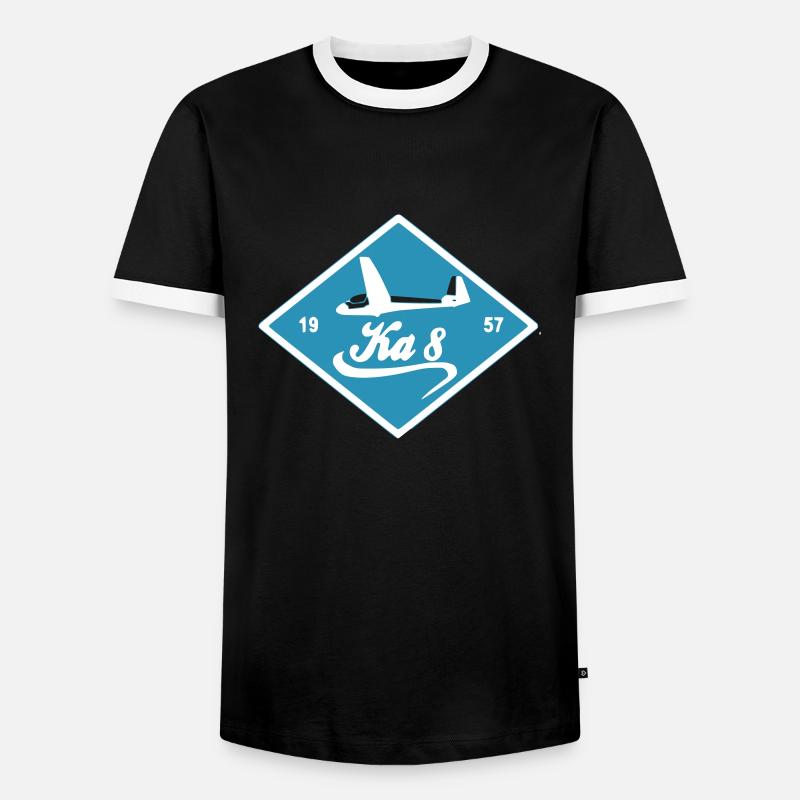 Ka 8 - Männer Kontrast-T-Shirt - Schwarz/Weiß
