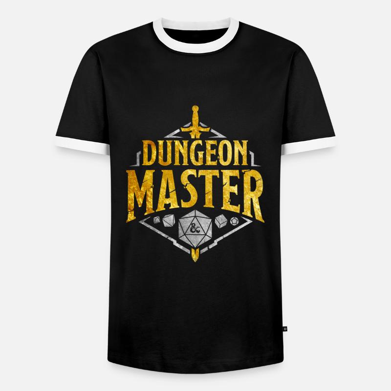 Dungeons And Dragons Dungeon Master Oro Argento - Maglietta Contrast da uomo - nero/bianco
