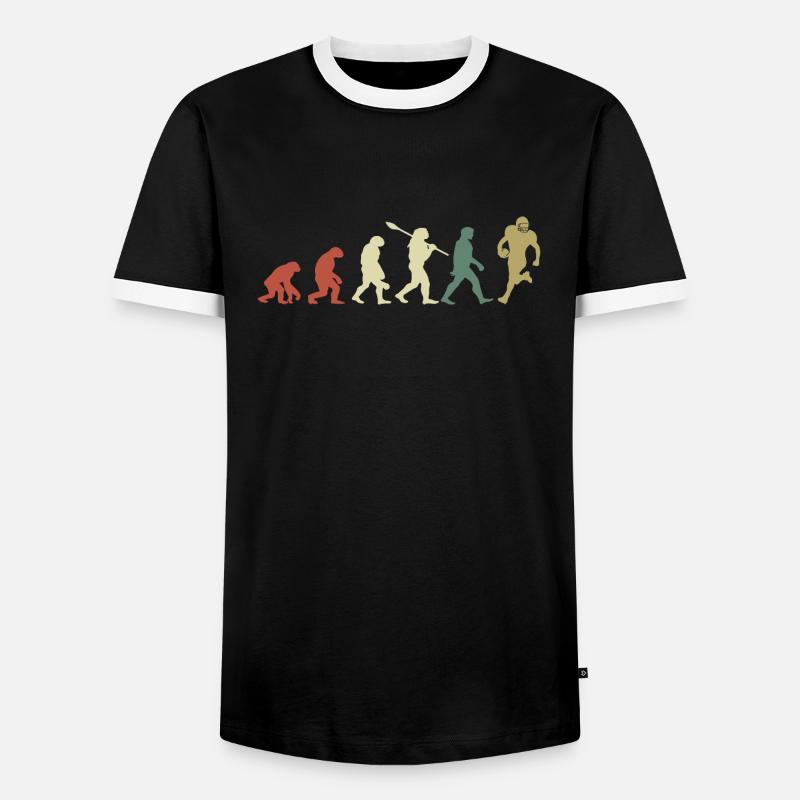 Evolution Rugby - T-shirt contrasté Homme - noir/blanc