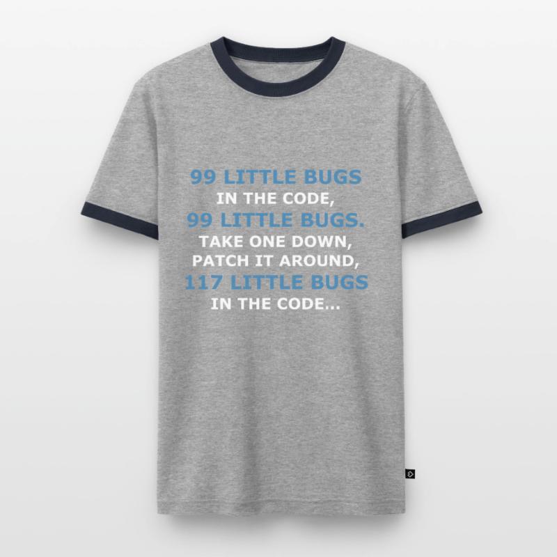 99 PETITS BUGS DANS LE CODE T-shirt contrasté Homme