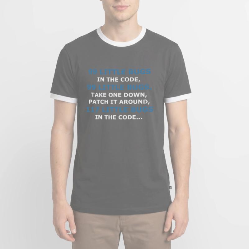 99 PETITS BUGS DANS LE CODE T-shirt contrasté Homme