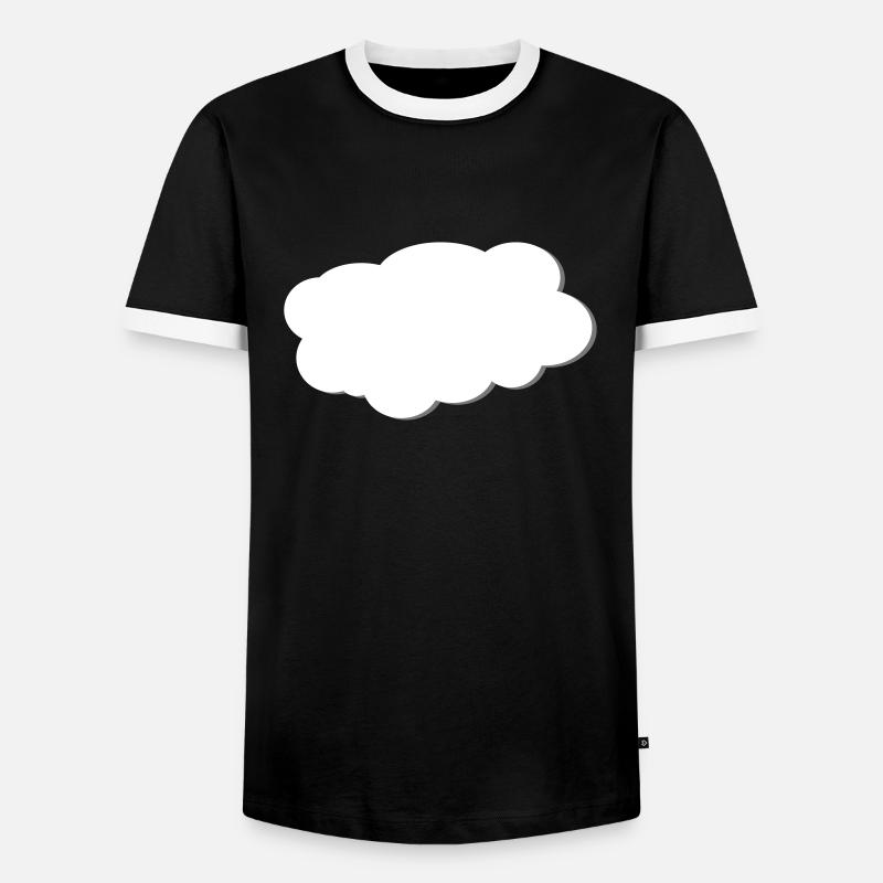 Cloud - Men's Ringer Shirt - black/white