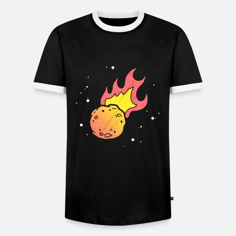 Distressed Meteor - Men's Ringer Shirt - black/white