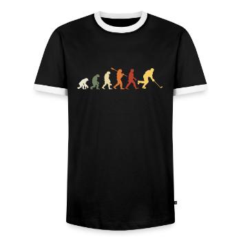 Hockey sur glace Heartbeat - Hockey sur glace - T-shirt contrasté Homme - noir/blanc - Devant - AI Model Female 172 light (172cm) & AI Model Male 178 light (178cm)