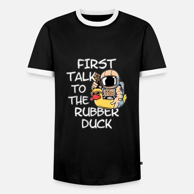Rubber Duck - Männer Kontrast-T-Shirt - Schwarz/Weiß
