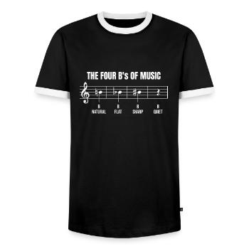 Musique Musique Grade Professeur de musique Compositeur Musicien - T-shirt contrasté Homme - noir/blanc - Devant - AI Model Female 172 light (172cm) & AI Model Male 178 light (178cm)