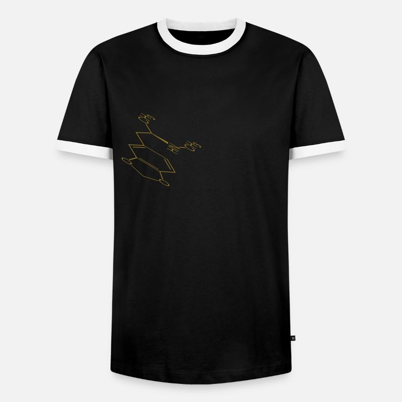 MDMA Molecule - Men's Ringer Shirt - black/white