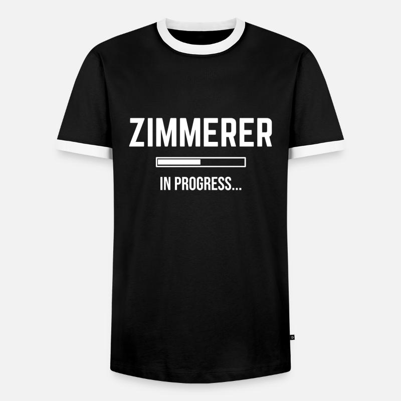 Carpenter In Progress - Men's Ringer Shirt - black/white