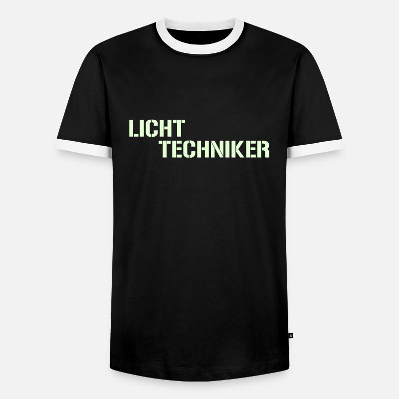 Lighting technician - Men's Ringer Shirt - black/white