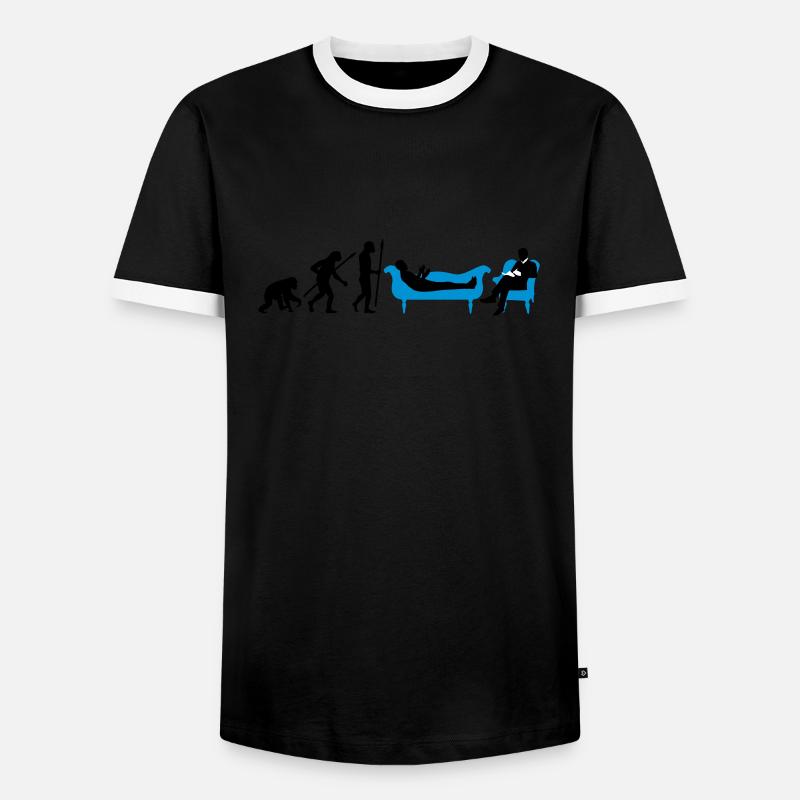 evolution_therapeut_psychologe_11_2016_b - Männer Kontrast-T-Shirt - Schwarz/Weiß