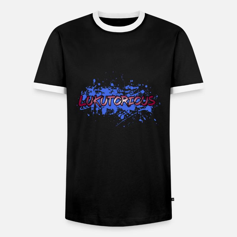 Lukutorious - Männer Kontrast-T-Shirt - Schwarz/Weiß