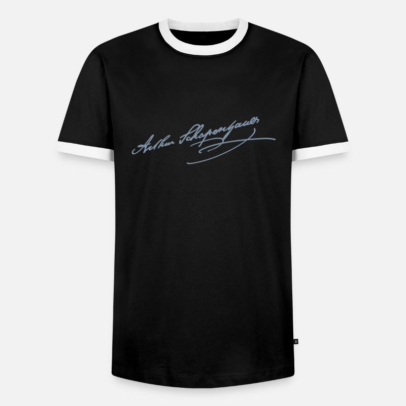 Arthur Schopenhauer - Maglietta Contrast da uomo - nero/bianco