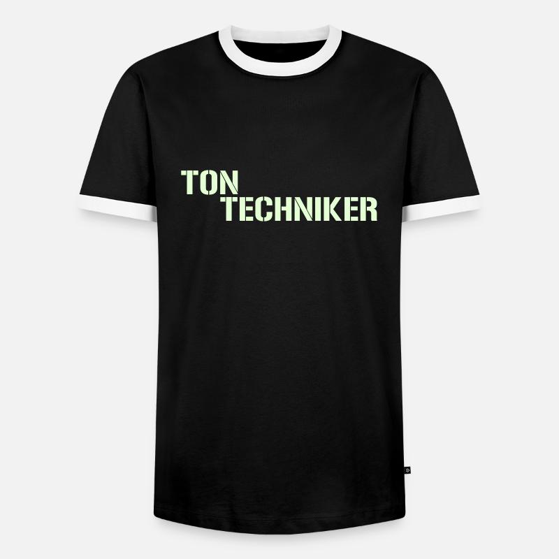 Audio engineer - Men's Ringer Shirt - black/white