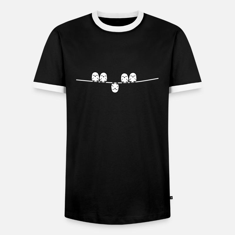 be different, be you - Männer Kontrast-T-Shirt - Schwarz/Weiß
