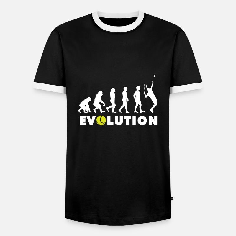 Tennis Evolution - Men's Ringer Shirt - black/white