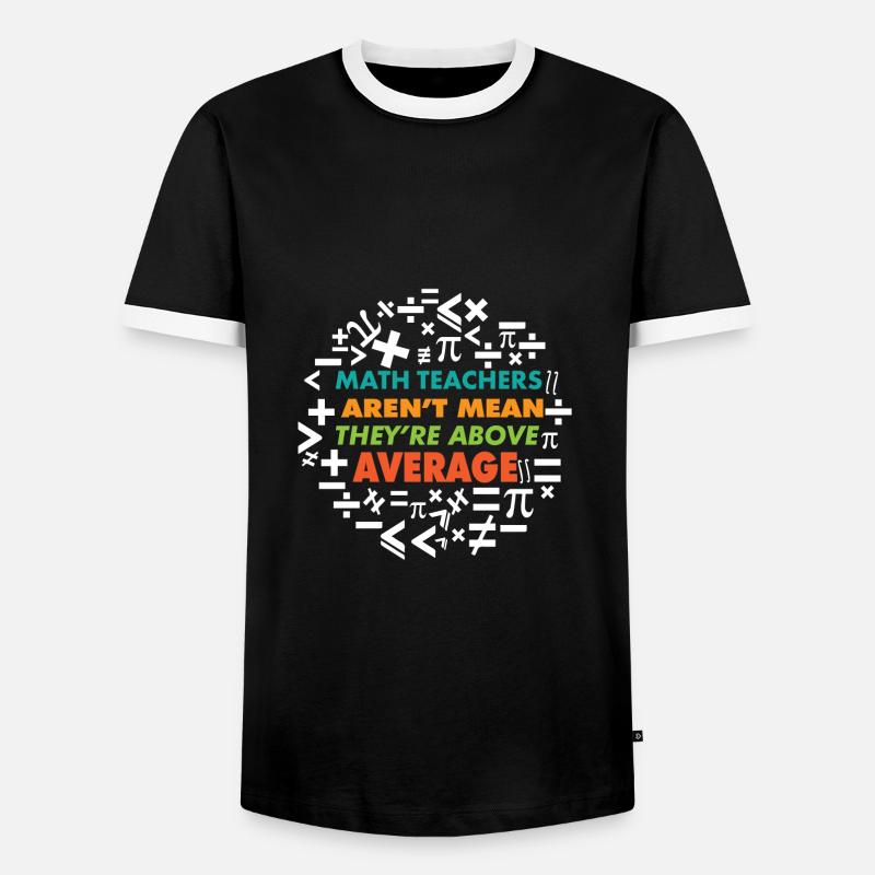 Math math teacher Math math teacher - Men's Ringer Shirt - black/white