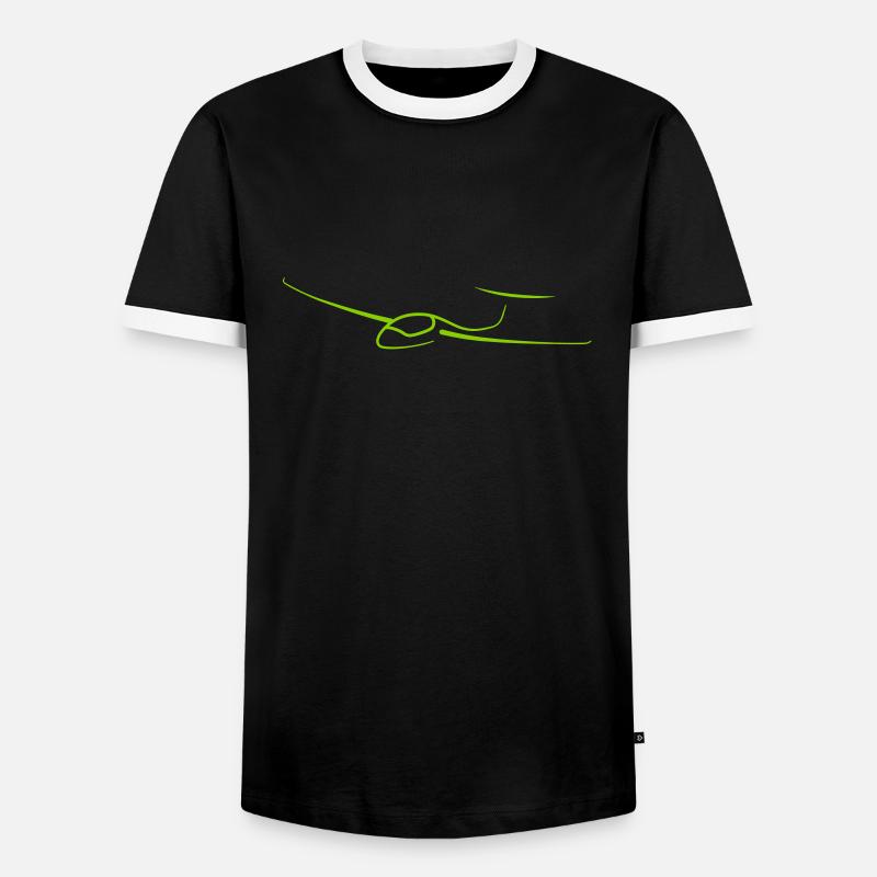 Glider - Männer Kontrast-T-Shirt - Schwarz/Weiß