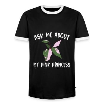 Planter - T-shirt contrasté Homme - noir/blanc - Devant - AI Model Female 172 light (172cm) & AI Model Male 178 light (178cm)
