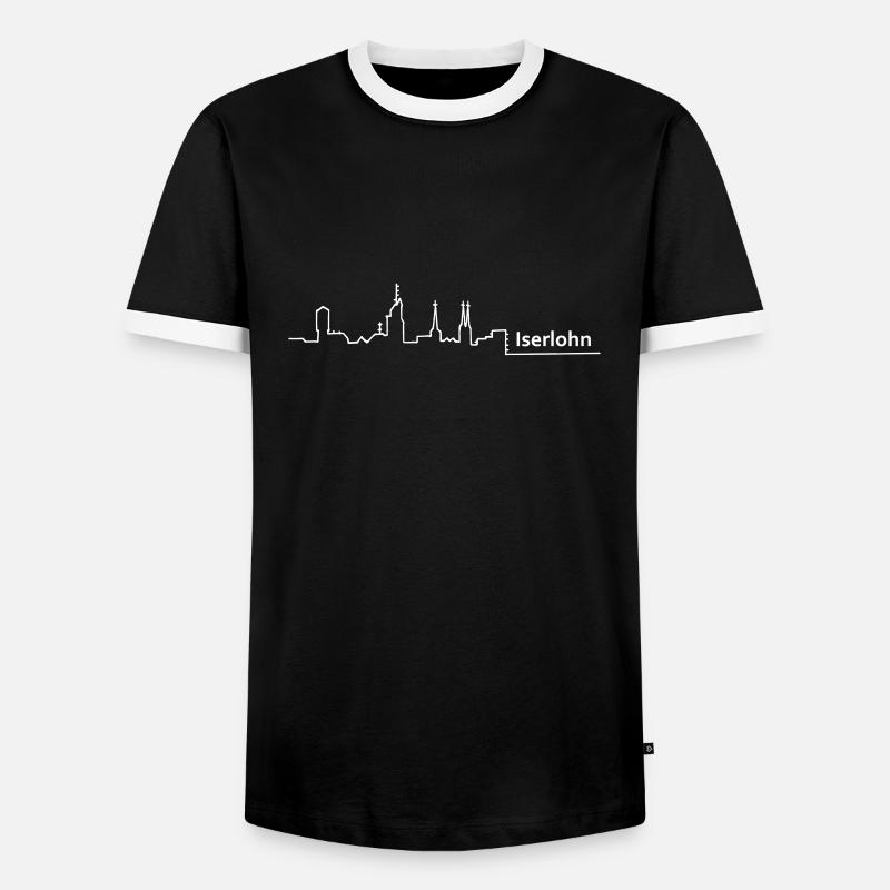 iserlohn skyline - Men's Ringer Shirt - black/white