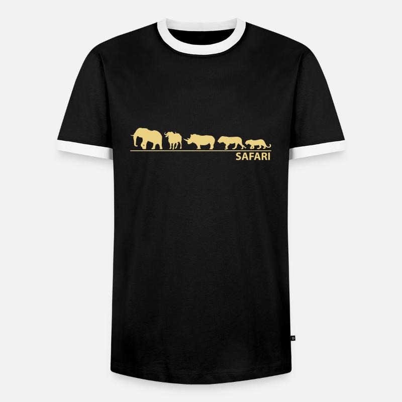 The big five - Men's Ringer Shirt - black/white