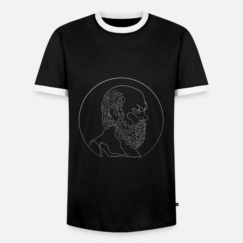 Aristotle - Men's Ringer Shirt - black/white