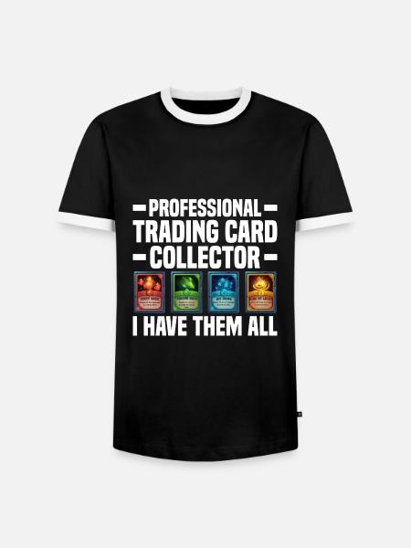 Trading Cards - Männer Kontrast-T-Shirt - Schwarz/Weiß