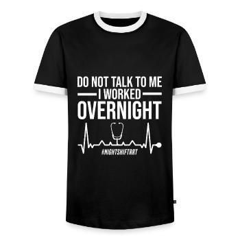 Atemtherapeut Geschenke | Atemtherapeuten Arzt - Männer Kontrast-T-Shirt - Schwarz/Weiß - Vorne - AI Model Female 172 light (172cm) & AI Model Male 178 light (178cm)