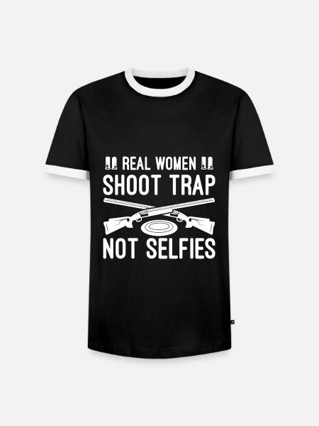 Trapschießen - Männer Kontrast-T-Shirt - Schwarz/Weiß