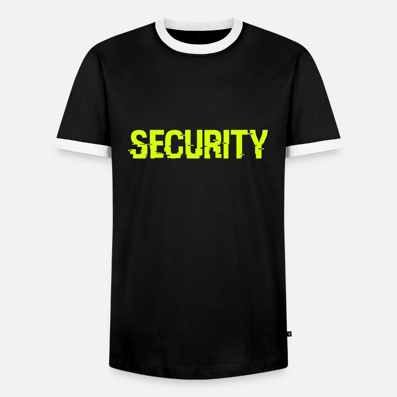 CYBER SECURITY - Men's Ringer Shirt - black/white