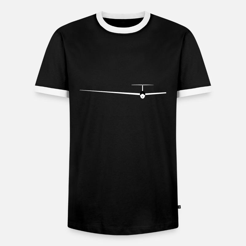 glider sailpane - Men's Ringer Shirt - black/white