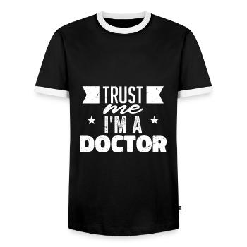 Trust Me, I'm A Doctor | Doctor gift - T-shirt contrasté Homme - noir/blanc - Devant - AI Model Female 172 light (172cm) & AI Model Male 178 light (178cm)