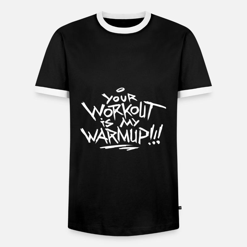 Workout - Männer Kontrast-T-Shirt - Schwarz/Weiß