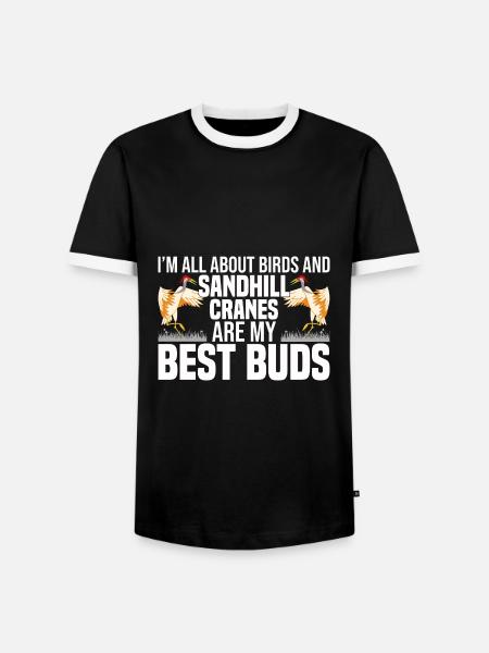 Vogelbeobachter - Männer Kontrast-T-Shirt - Schwarz/Weiß
