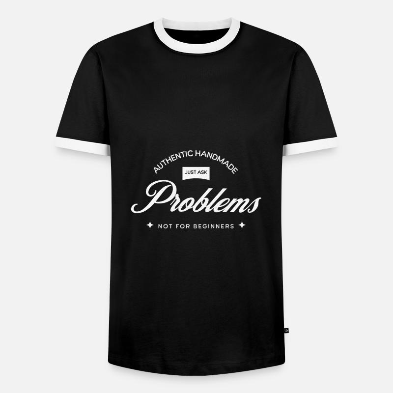 Handmade Problems – Just Ask! - Men's Ringer Shirt - black/white