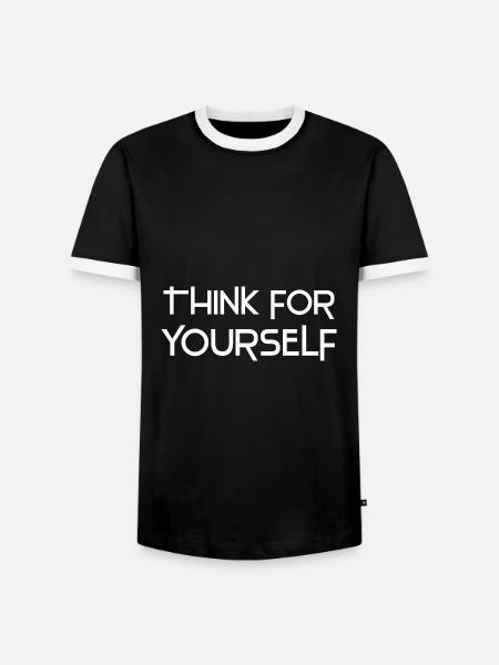 Atheismus Sprüche - Männer Kontrast-T-Shirt - Schwarz/Weiß