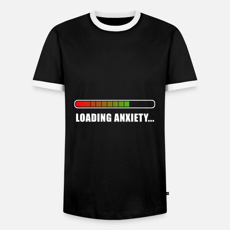 Loading Anxiety... - Männer Kontrast-T-Shirt - Schwarz/Weiß