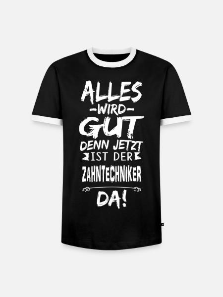 ZAHNTECHNIKER - Männer Kontrast-T-Shirt - Schwarz/Weiß