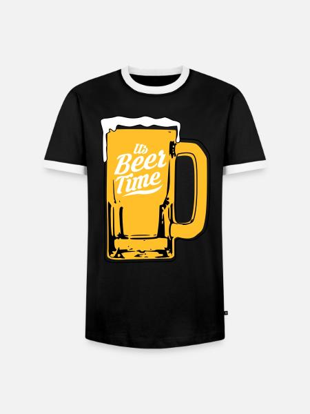 Beer design - Men's Ringer Shirt - black/white