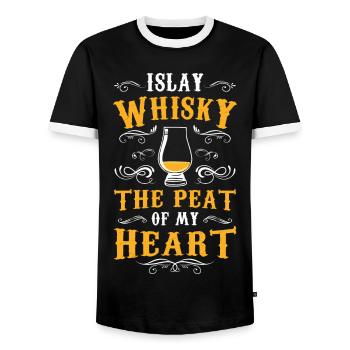 Whiskey Lover Whisky Drinker Gift - Men's Ringer Shirt - black/white - Front - AI Model Female 172 light (172cm) & AI Model Male 178 light (178cm)