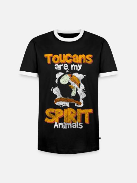 Vogel Bunt Wildvogel Wild - Männer Kontrast-T-Shirt - Schwarz/Weiß