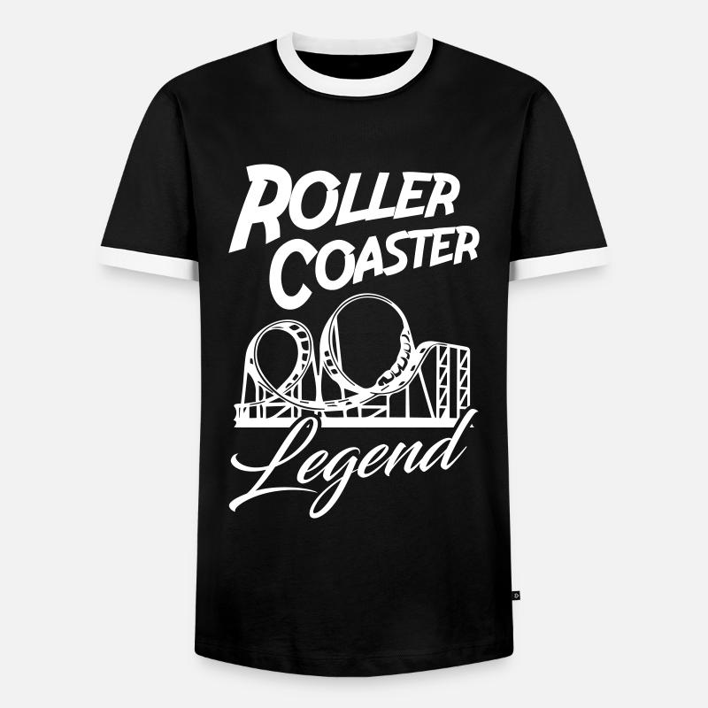 Roller Coaster Legend - Männer Kontrast-T-Shirt - Schwarz/Weiß