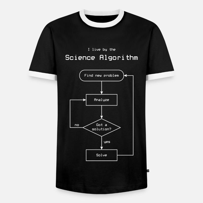 Science Algorithm - Männer Kontrast-T-Shirt - Schwarz/Weiß