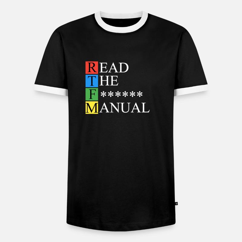 RTFM Dunkel - Männer Kontrast-T-Shirt - Schwarz/Weiß
