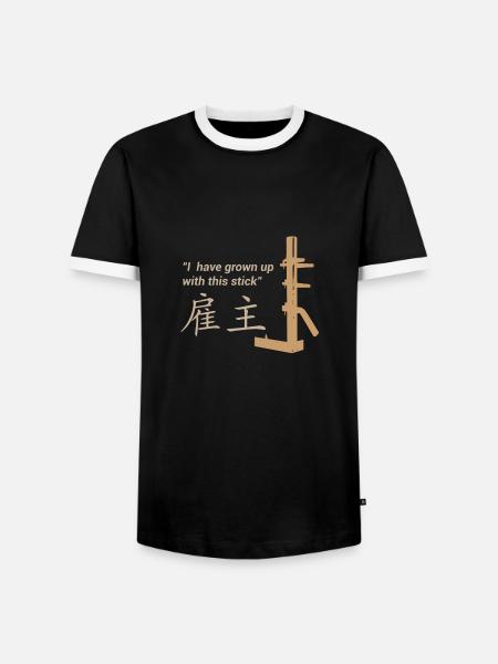 Wing Chun - Training - Männer Kontrast-T-Shirt - Schwarz/Weiß