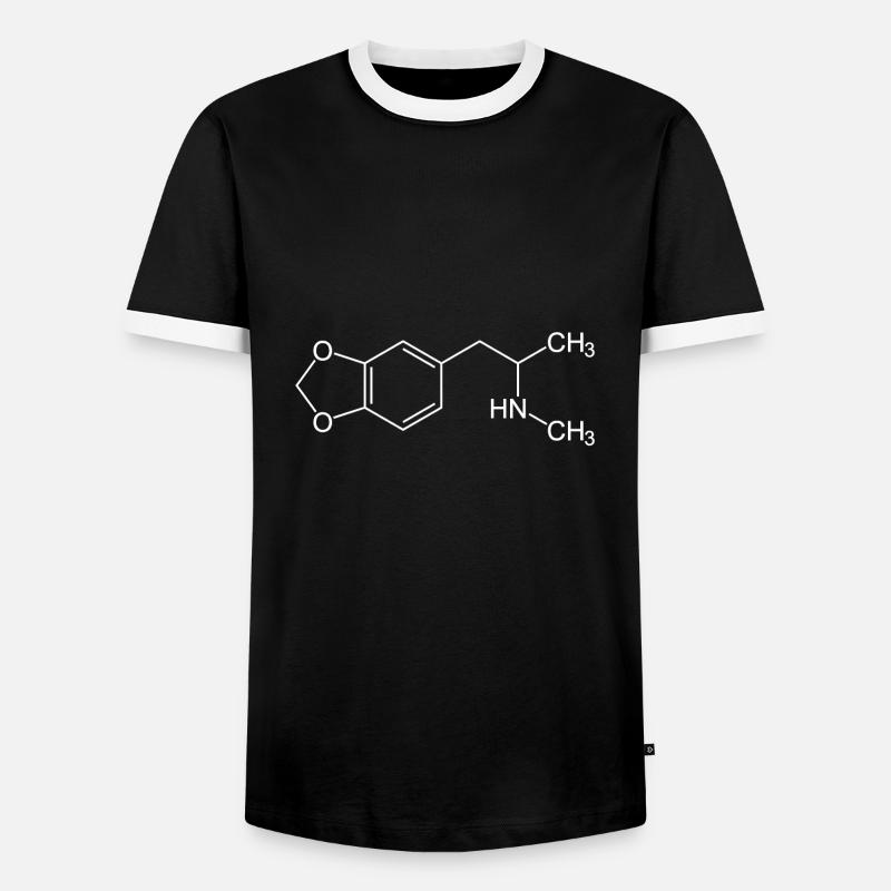 MDMA Molekül - Männer Kontrast-T-Shirt - Schwarz/Weiß