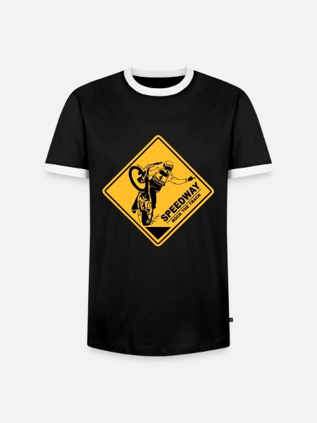 Speedway - T-shirt contrasté Homme - noir/blanc