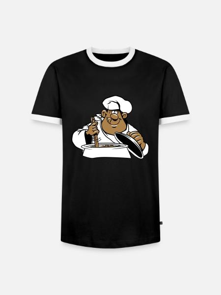 Cook comical funny - Men's Ringer Shirt - black/white