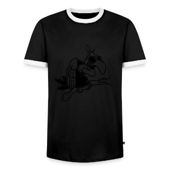 vautour Dingo lunettes de soleil drôles humoristiq - T-shirt contrasté Homme - noir/blanc - Devant - AI Model Female 172 light (172cm) & AI Model Male 178 light (178cm)